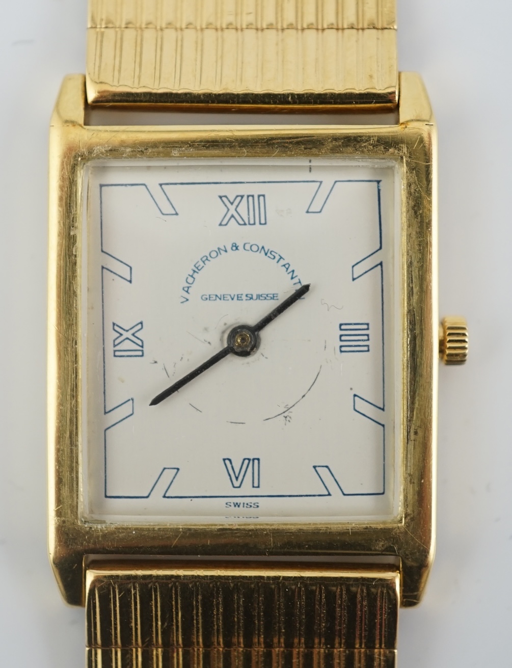 A gentleman's 1960's 18ct gold Vacheron & Constantin manual wind dress wrist watch, on an 18k gold bracelet